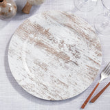 Woodland-Inspired Faux Wood Charger Plate (Set of 4) SARO LIFESTYLE