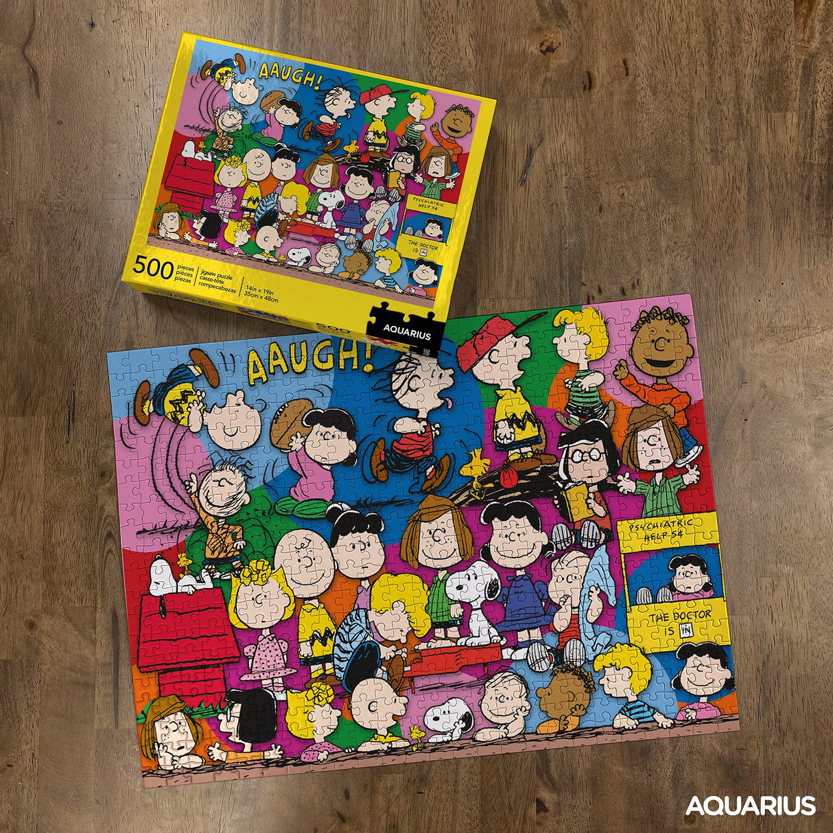 Aquarius Peanuts Gang Jigsaw Puzzle (500 Pieces), Collectibles, Glare Free, Games, 14 x 19 Inches AQUARIUS