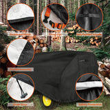 Aaaspark Heavy Duty Log Splitter Cover, Waterproof Oxford Cloth, for 15-45 Ton Gas or Electric Log Splitters, 83" x 45" x 39", Weather Resistant Storage Cover, Easy to Clean, Black Aaaspark