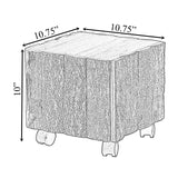 Vintiquewise Accent Decorative Natural Wooden Square Stump Stool, with Wheels for Indoor and Outdoor Vintiquewise