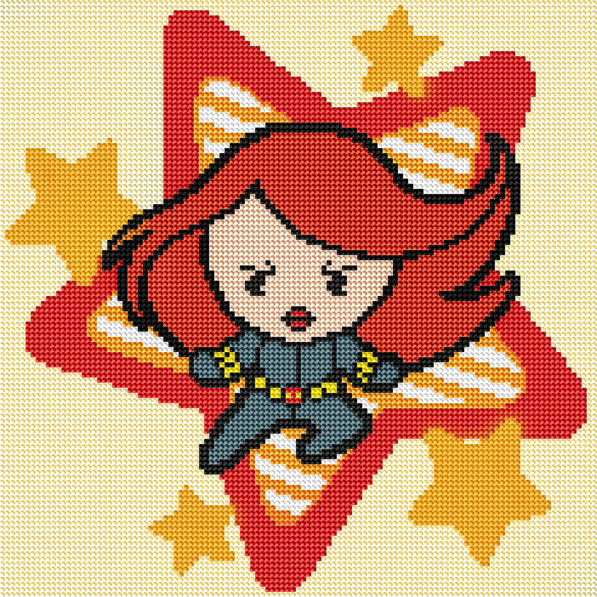 DIAMOND ART CLUB Marvel Black Widow Canvas Diamond Painting Kit, Superhero Diamond Canvas, Round 5D Diamond Art for Adults, 13" x 13" (32.8 x 32.8 cm) DIAMOND ART CLUB