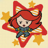 DIAMOND ART CLUB Marvel Black Widow Canvas Diamond Painting Kit, Superhero Diamond Canvas, Round 5D Diamond Art for Adults, 13" x 13" (32.8 x 32.8 cm) DIAMOND ART CLUB
