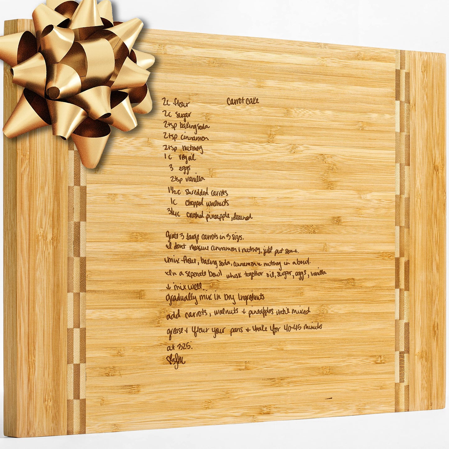 Custom Recipe Cutting Board, Handwritten Recipe Cutting Board,Personalized Recipe Cutting Board,Family Recipe, Engraved Recipe, Family Heirloom Gift (4. Special Bamboo, Recipe 5 / Can be your - WoodArtSupply