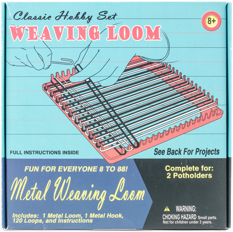 Pepperell Weaving Loom Retro Craft Kit, Red, 1 Count (Pack of 1) Pepperell Crafts
