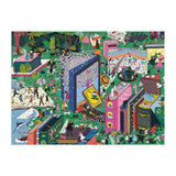 Galison Book World – 1000 Piece Puzzle Fun and Challenging Activity with Bright and Bold Artwork of Literary Characters and Books for Adults and Families Galison