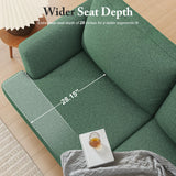 Busaurus Loveseat Sofa 56", Small Couches for Small Spaces Love Seat with 2-Seat Upholstered Cushion, Mid Century Modern Sofa Couches for Living Room, Deep Couch for Bedroom, Apartment, Green Busaurus