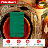 Perfectware 2PLY Christmas Paper Dinner Napkins. Pack of 100CT in Green and Red. 15 x 17 Paper Dinner Napkin Set Perfectware