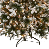 National Tree 7.5 Foot "Feel Real" Snowy Everest Fir Medium Tree with 450 Clear Lights, Hinged (PEV3-311-75) National Tree Company