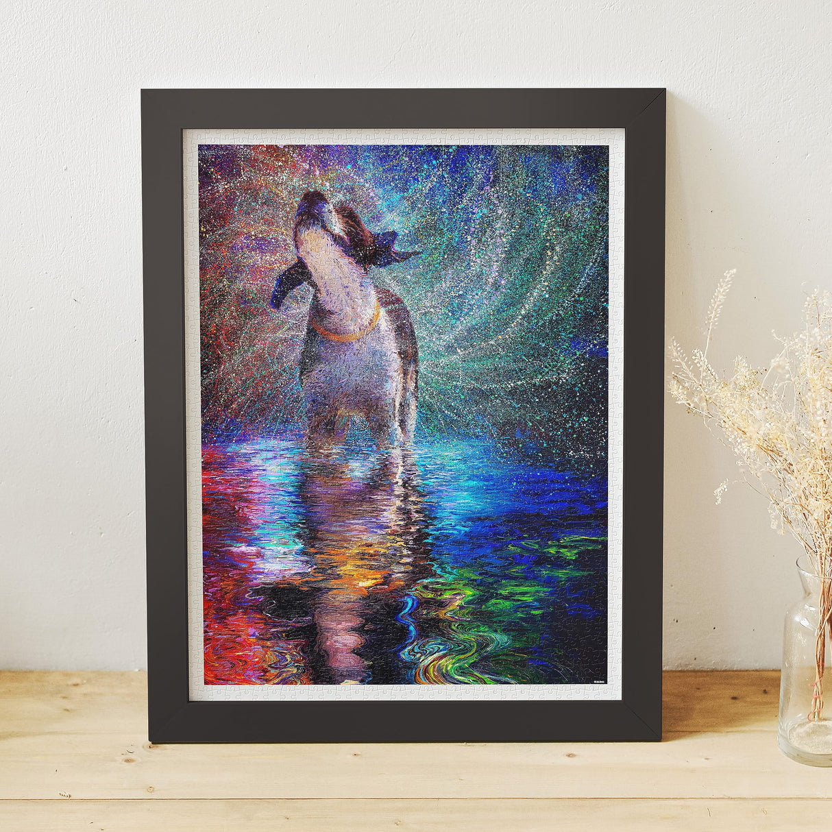 Pintoo Jigsaw Puzzles 1200 Piece for Adults - Iris Scott - Shaking Springer Spaniel Beautiful Plastic Puzzle for Home Decor Zero Dust Easy Storage [H3213] Pintoo