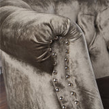 Christopher Knight Home Milani Tufted Scroll Arm Velvet Loveseat, Grey / Dark Brown Christopher Knight Home