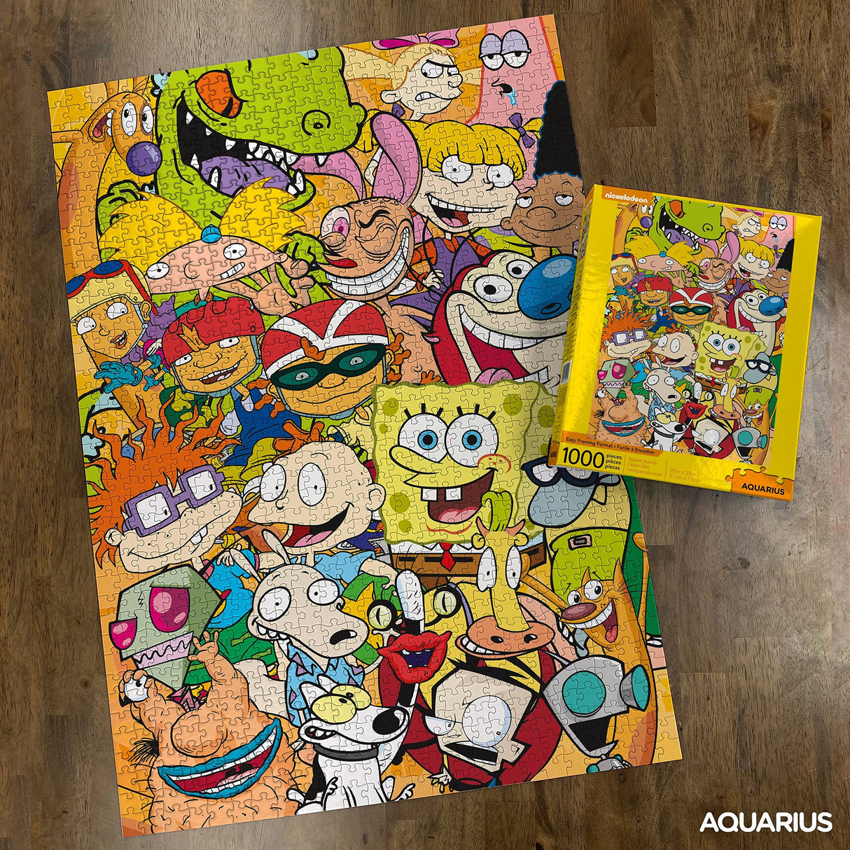 AQUARIUS Nickelodeon 90s Puzzle (1000 Piece Jigsaw Puzzle) - Officially Licensed Nickelodeon Merchandise & Collectibles - Glare Free - Precision Fit - 20 x 28 Inches AQUARIUS