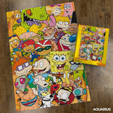 AQUARIUS Nickelodeon 90s Puzzle (1000 Piece Jigsaw Puzzle) - Officially Licensed Nickelodeon Merchandise & Collectibles - Glare Free - Precision Fit - 20 x 28 Inches AQUARIUS