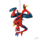 Hallmark Marvel Spider-Man Hanging from Lights Christmas Ornament, Gifts for Marvel Fans Hallmark