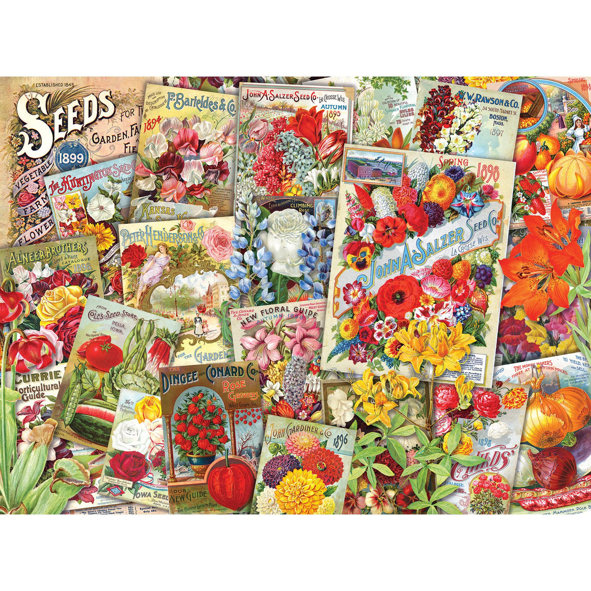 RoseArt - Smithsonian Archives Collection - Vintage Seed Packets - 1000 Piece Jigsaw Puzzle for Adults RoseArt