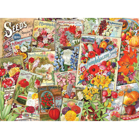 RoseArt - Smithsonian Archives Collection - Vintage Seed Packets - 1000 Piece Jigsaw Puzzle for Adults RoseArt