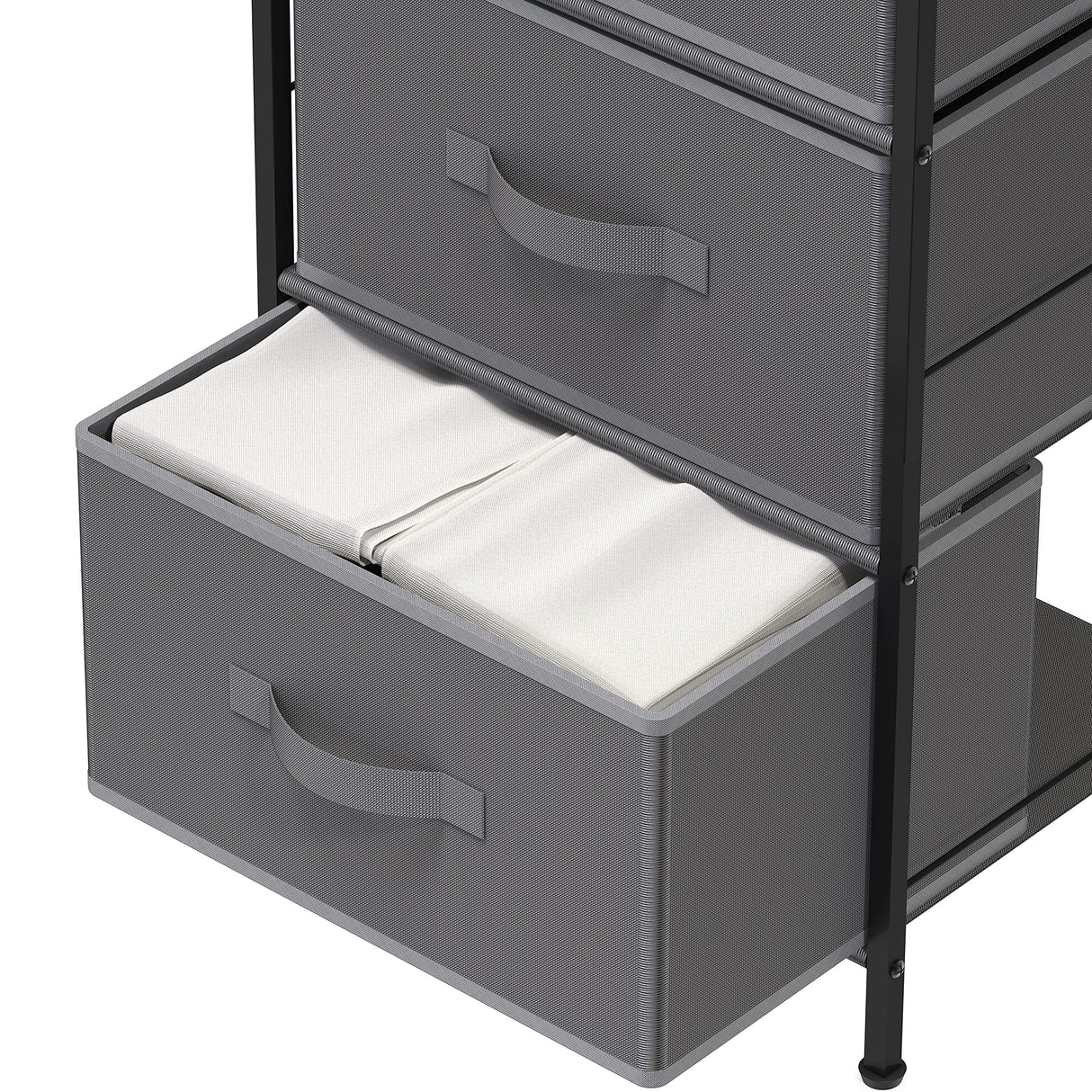 Simple Houseware 3 Drawer Nightstand Dresser with Wood Top, Dark Grey Simple Houseware