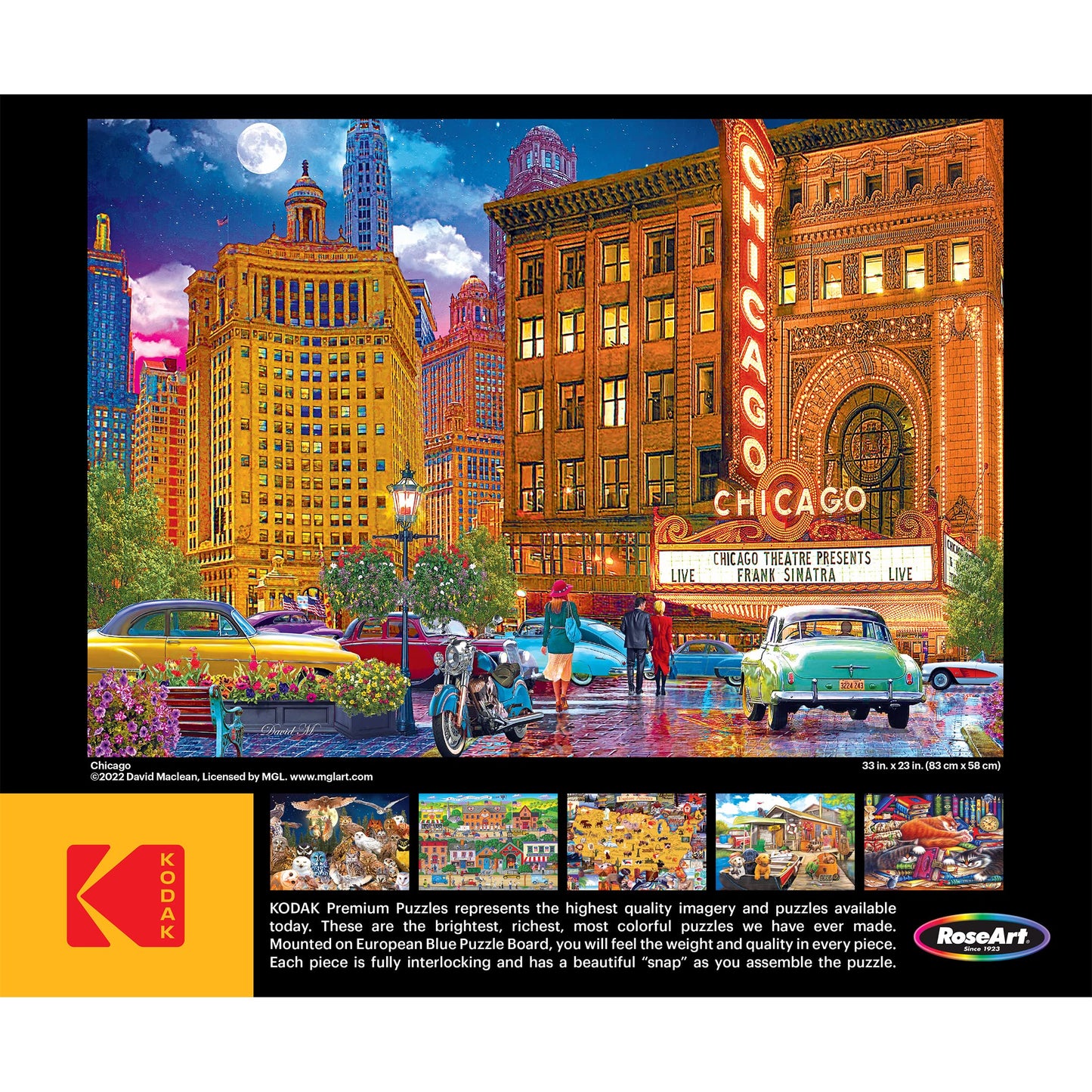 RoseArt - Kodak Premium - Chicago - 1500 Piece Jigsaw Puzzle for Adults