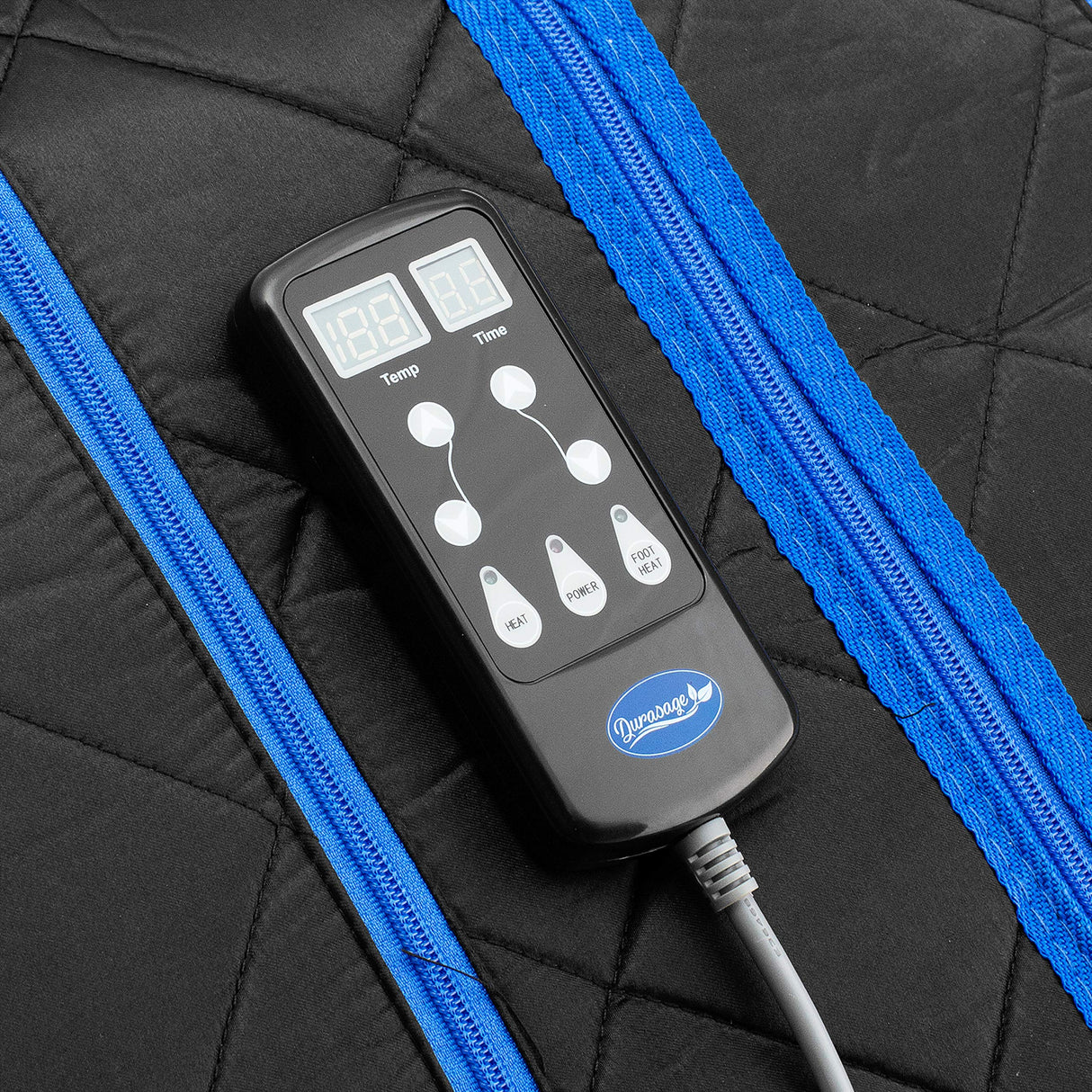 Durasage Personal Ultra Low Emf Portable Infrared Sauna Spa for Relaxation at Home, 30 Minute Timer, with Handheld Remote Control, Heated Footpad and Chair (Black) Durasage