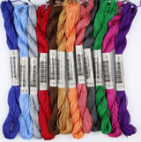 KCS 25 M/skein Mercerized Pearl Cotton crochet needlepoint Thread,Size 5, 12 skeins,mixed color 17 KCS