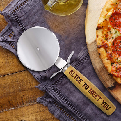 Custom Personalized Pizza Cutter Wheel - Housewarming Pizza Lovers Idea - WoodArtSupply