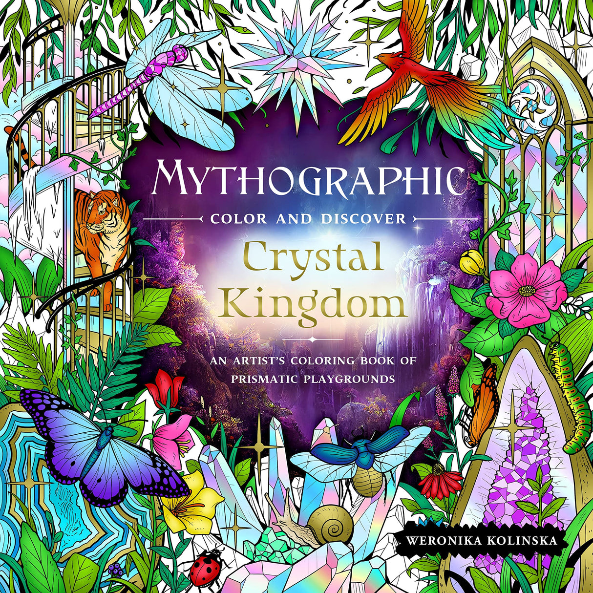 Mythographic Color and Discover: Crystal Kingdom: An Artist’s Coloring Book of Prismatic Playgrounds WoodArtSupply