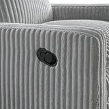 Oxford Baby Uptown Upholstered Swivel Glider and Recliner Nursery Chair - Corduroy, Ash Gray Oxford Baby