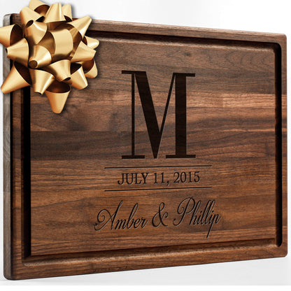 Luxtomi - Personalized Cutting Board With Coasters, Custom Cutting Board, Mineral Oil and Gift Wrap Available - Customize Your Own Chopping Board - WoodArtSupply