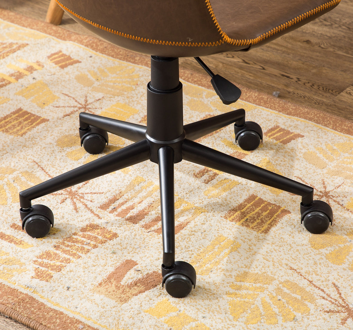 Roundhill Furniture Cesena Faux Leather 360 Swivel Air Lift Office Chair, Brown Roundhill Furniture