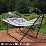 Sunnydaze Universal Double Hammock Stand Only - 550-Pound Capacity - Heavy-Duty Hammock Stand for Outside - Fits 9 to 14 Foot Hammocks - Black Sunnydaze