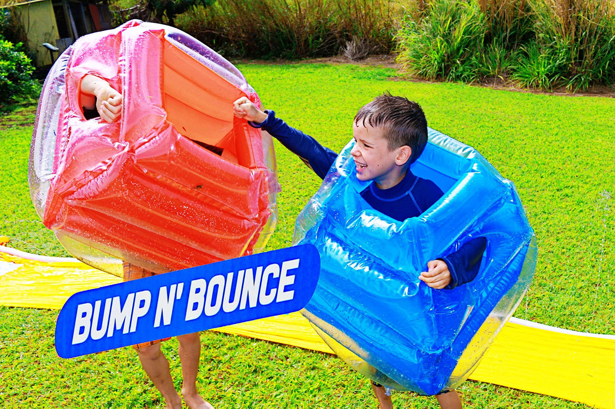BANZAI: Bump N' Bounce Body Bumpers, A Game of Bumping & Bopping, 2 Bumpers Included in Red & Blue, Fun & Safe Cushion Inflatable Surface, For Ages 4 and up BANZAI