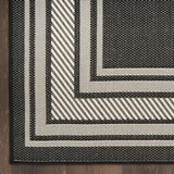 Nourison Horizon Indoor/Outdoor Black 6' x 9' Area Rug - Easy Cleaning, Non Shedding, Bed Room, Living Room, Dining Room, Kitchen (6' x 9') Nourison