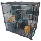 Kitty City Outdoor Catio Mega Kit for Cats, Replacement Parts, and 10' Tunnels Kitty City