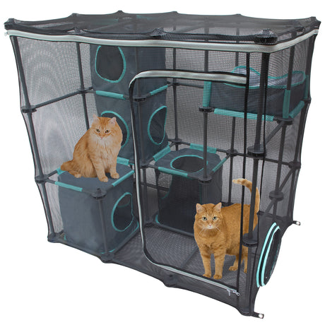 Kitty City Outdoor Catio Mega Kit for Cats, Replacement Parts, and 10' Tunnels Kitty City