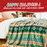 Ramees Christmas Throw Blanket, Christmas Decorations Blankets and Throws, Fuzzy Cozy Soft Warm Fleece Sherpa Winter Holiday Blanket for Bed Couch Sofa Reindeer Snowflakes Ramees