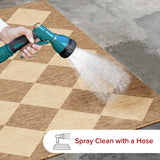 nuLOOM 8' x 10' Outdoor Performance Area Rug, Stain Resistant, Weather Resistant, High Traffic, Patio, Balcony, Outside, Sabina Brown nuLOOM