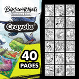 Crayola Bird Coloring Book (40pgs), Adult Coloring Pages, 8.5 x 10, Stress Relieving Coloring, Mindfulness Activity for Adults Crayola