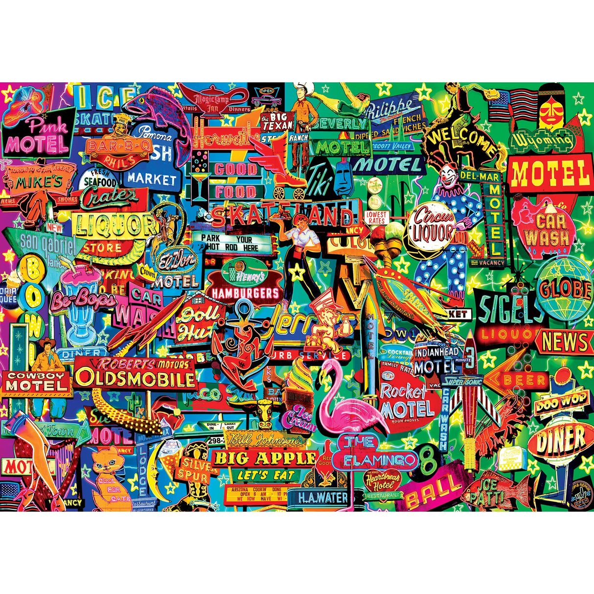 RoseArt - Kodak Premium - Neon Signs - 1000 Piece Jigsaw Puzzle for Adults Cra-Z-Art