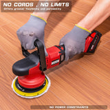 IRONFIST Cordless Orbital Polisher for Milwaukee M18 Battery, Car Polishing Waxer Machine 6inch work disk with brushless motor 6 speeds 750-6800RPM, (No Battery) IRONFIST