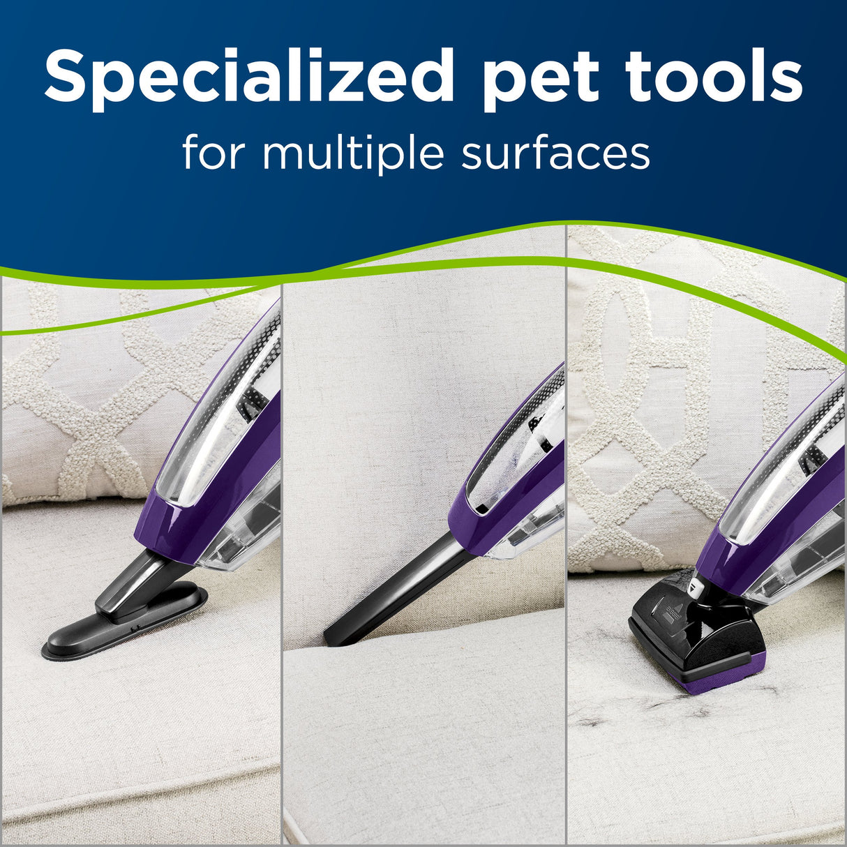 Bissell Pet Hair Eraser Lithium Ion Cordless Hand Vacuum, Purple Bissell