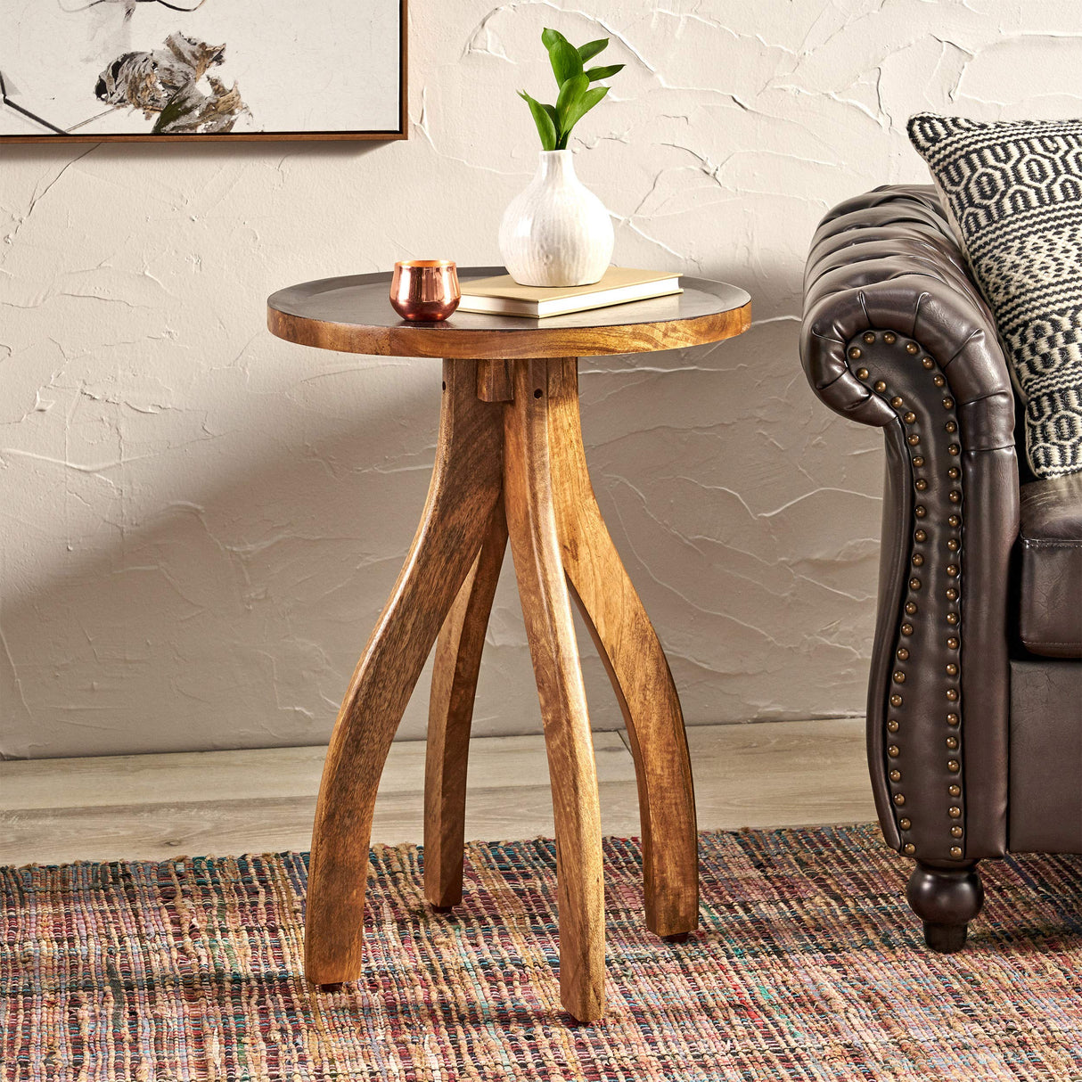 Christopher Knight Home Antonia Mango Wood End Table, Brown Christopher Knight Home