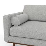 SIMPLIHOME Morrison Mid-Century Modern 89 Inch Wide Sofa in Mist Grey Woven-Blend Fabric, For the Living Room and Family Room SIMPLIHOME