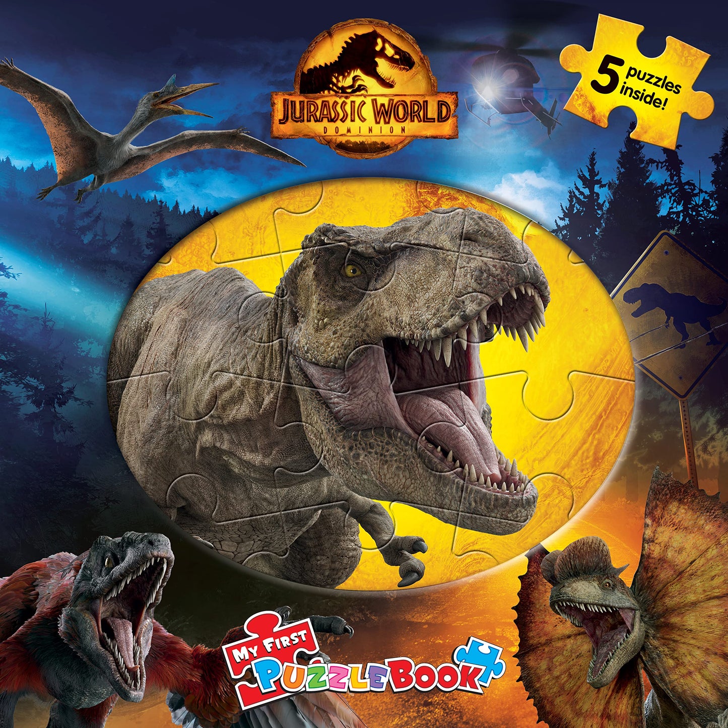 Jurassic World My First Puzzle Book - Jigsaw Puzzles for kids, 10-page board book, 5 puzzles to enjoy