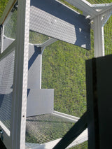 Ball & Cast 71" Outdoor Wooden Catio Outdoor Cat Enclosure House,Indoor Large Kitten Playpen with Napping House,4 Platforms & Weatherproof Asphalt Roof,Sliding Doors,Grey Ball & Cast