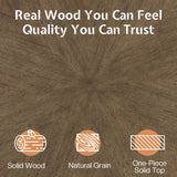 Jocisland Round Solid Wood Dining Table Set for 4, 5-Piece Mid-Century Kitchen & Dining Room Furniture with Padded Chairs, Space-Saving Design, Radial Grain Finish, Easy Assembly Jocisland