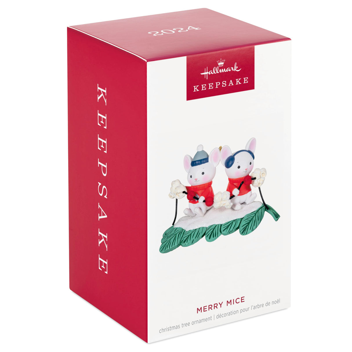 Hallmark Keepsake Christmas Ornament 2024, Merry Mice With Popcorn Garland, Family Gifts Hallmark Keepsake