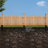 LADECH 4x4 Fence Post Anchor - 24' Black Powder Coated Metal Ground Spike - Mailbox Post Anchor - 8 Pack LADECH