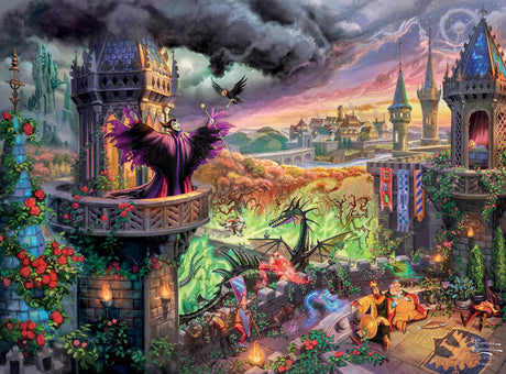 Ceaco - Silver Select - TK Disney - Maleficent - 1000 Piece Jigsaw Puzzle for Adults Challenging Puzzle Perfect for Game Nights Buffalo Games