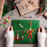 Tieshankao 16PCS Christmas Crafts for Kids - DIY Beads Ornaments Kits Include Nutcracker, Angel, Elf, Tree - Xmas Holiday Toys Gifts Stocking Stuffers Decor Party Decorations Supplies(Need Assembly) Tieshankao