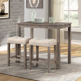 Roundhill Furniture Sora Button Tufted Counter Height Saddle Stools, Set of 2, Taupe Roundhill Furniture