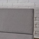Christopher Knight Home Eulah Indoor Minimalist Acacia Wood Right-Sided Sofa with Grey Cushions, Grey Finish / Grey Christopher Knight Home